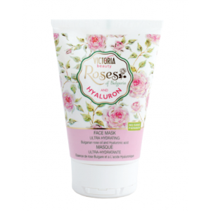 Хидратираща маска за лице 100ml с Розово масло Roses and Hyaluron - Victoria Beauty